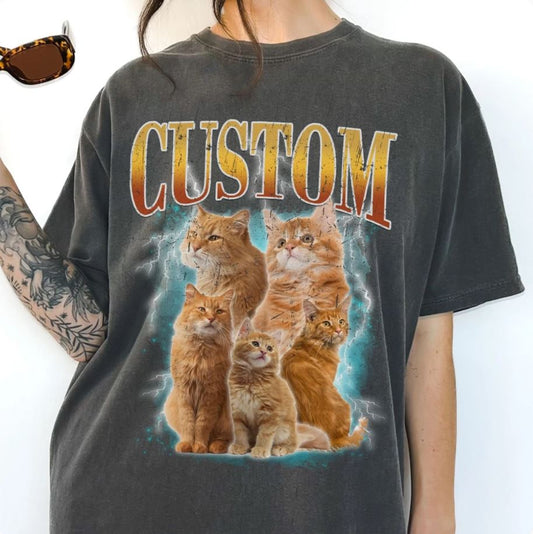 Custom Comfort Colors Vintage Pet Shirt - Pet Photo + Name